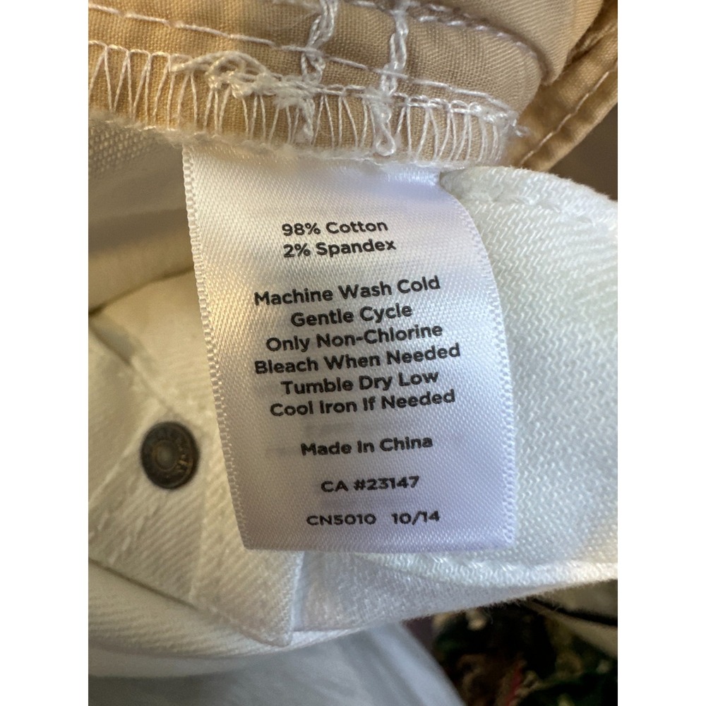Talbots Signature Ankle Jeans 12P White Cotton Stretch Denim Pants 12 Petite - Picture 7 of 10